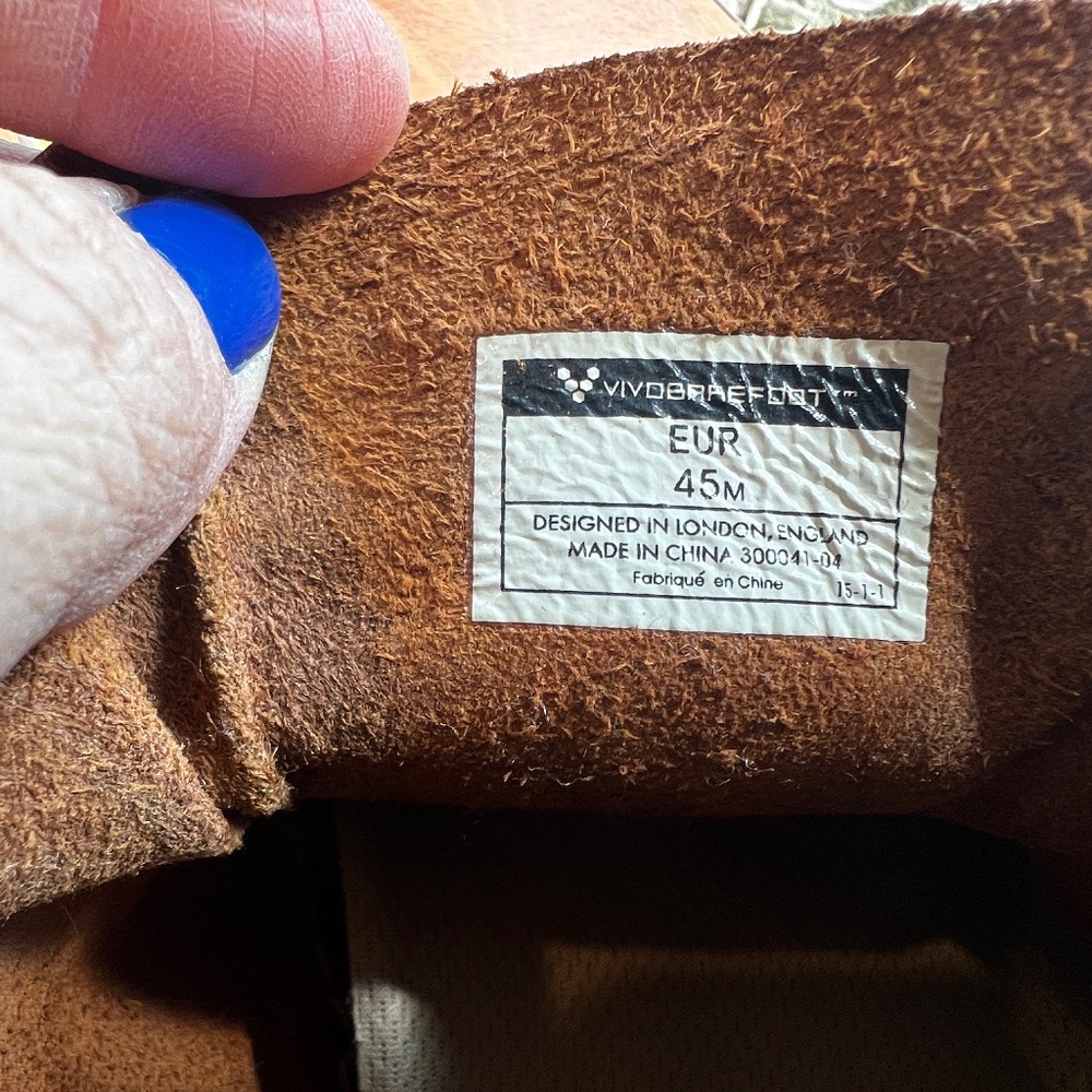 Vivo Barefoot MENS brown leather lace-up boots, Size 45 - Picture 6 of 7